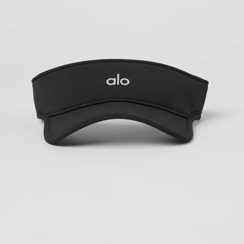 Alo performance eclipse black logo visor hat